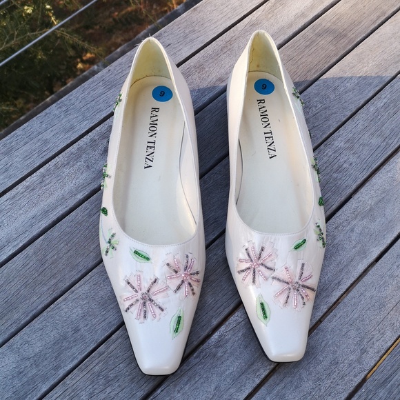 Ramon Tenza flowered low-heeled pumps - Picture 1 of 16